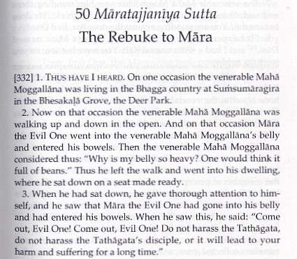Māratajjanīya Sutta: Majjhimanikāya, M.i.332